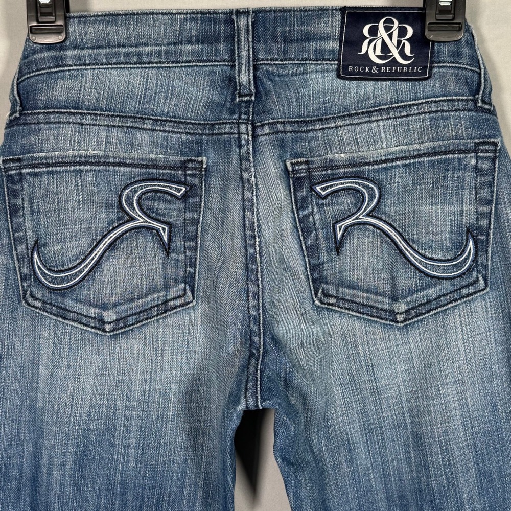Rock & Republic Kasandra Low Rise Skinny Jeans Blue KDS3850 Size 25